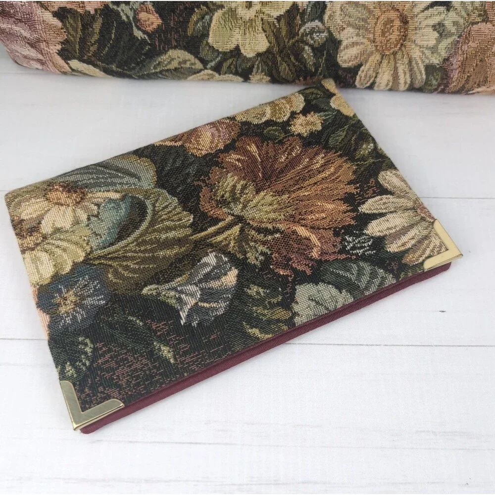 Vintage Charles of Laguna Floral Tapestry Laptop Bag & Accessories Grannycore
